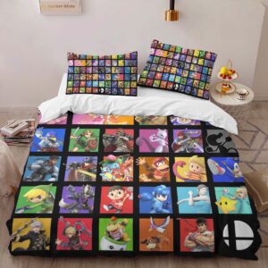 Alternative view of Housse De Couette Pokémon Pikachu et Tous les Personnages – Jeu Nintendo Parure de lit Ensemble De Literie