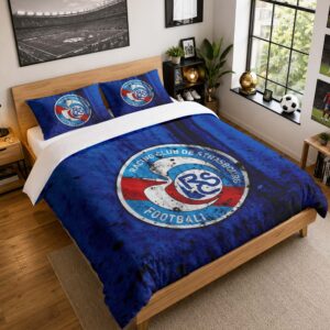 Housse De Couette RC Strasbourg Alsace 07 Parure de lit Ensemble De Literie - RCSA Ligue 1