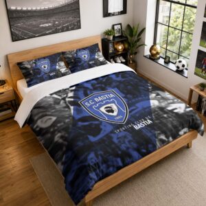Housse De Couette SC Bastia 02 Parure de lit Ensemble De Literie - SCB Ligue 2