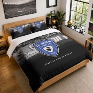 Housse De Couette SC Bastia 03 Parure de lit Ensemble De Literie - SCB Ligue 2