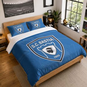 Housse De Couette SC Bastia 05 Parure de lit Ensemble De Literie - SCB Ligue 2
