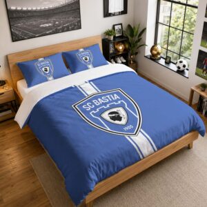 Housse De Couette SC Bastia 07 Parure de lit Ensemble De Literie - SCB Ligue 2