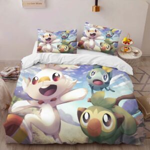 Alternative view of Housse De Couette Scorbunny, Grookey & Sobble Pokémon Parure de lit Ensemble De Literie