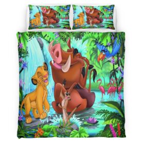Housse De Couette Simba et ses amis 2 Parure de lit Ensemble De Literie