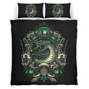 Housse De Couette Maison Serpentard Harry Potter 05 Parure de lit Ensemble De Literie