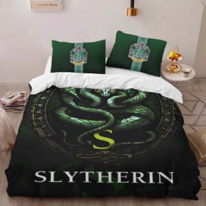 Alternative view of Housse De Couette Maison Serpentard Harry Potter – Logo Vert 02 Parure de lit Ensemble De Literie