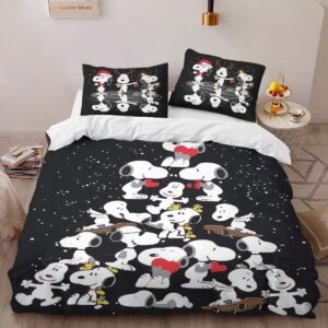 Alternative view of Housse De Couette Snoopy Sapin de Noël Parure de lit Ensemble De Literie