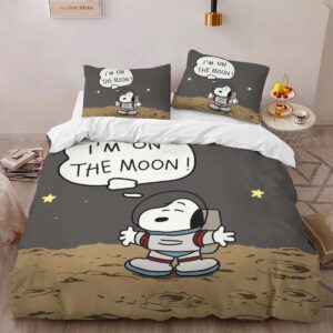 Alternative view of Housse De Couette Snoopy « I am on the moon » Parure de lit Ensemble De Literie