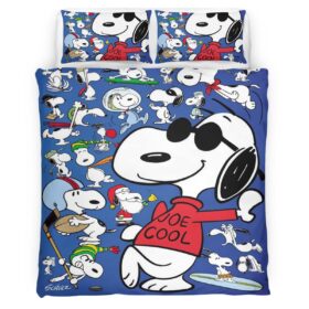 Housse De Couette Snoopy Joe Cool Parure de lit Ensemble De Literie