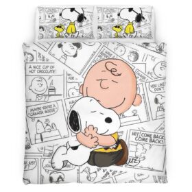Housse De Couette Snoopy et Woodstock 5 Parure de lit Ensemble De Literie