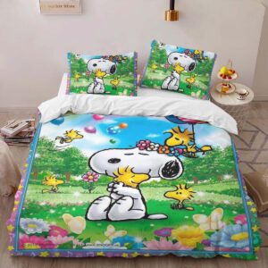 Alternative view of Housse De Couette Snoopy et Woodstock 7 Parure de lit Ensemble De Literie