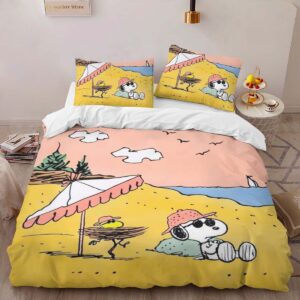 Alternative view of Housse De Couette Snoopy et Woodstock à la plage Parure de lit Ensemble De Literie