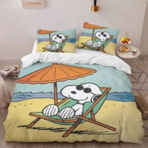 Alternative view of Housse De Couette Snoopy en été Parure de lit Ensemble De Literie