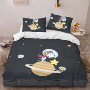 Alternative view of Housse De Couette Snoopy vers la lune 3 Parure de lit Ensemble De Literie