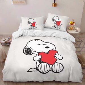 Alternative view of Housse De Couette Snoopy avec cœur Parure de lit Ensemble De Literie
