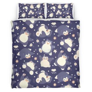 Housse De Couette Ronflex Pokémon 3 Parure de lit Ensemble De Literie