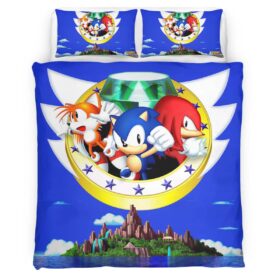 Housse De Couette Sonic The Hedgehog 10 Parure de lit Ensemble De Literie