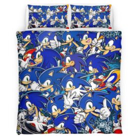 Housse De Couette Sonic the Hedgehog 27 Parure de lit Ensemble De Literie