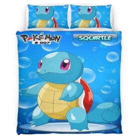 Housse De Couette Carapuce Pokémon 3 Parure de lit Ensemble De Literie
