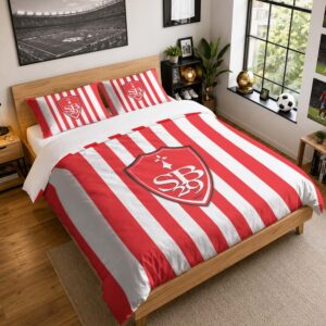 Housse De Couette Stade Brestois 29 10 Parure de lit Ensemble De Literie - SB29 Ligue 1