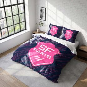 Housse De Couette Stade Français Paris Rugby Club Parure de lit Ensemble De Literie Rugby – Model 06