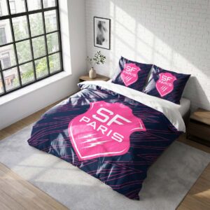 Housse De Couette Stade Français Paris Rugby Club Parure de lit Ensemble De Literie Rugby - Model 06