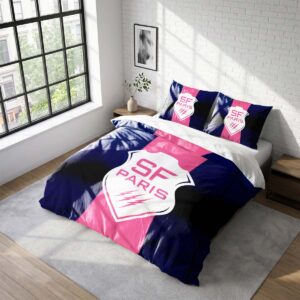 Housse De Couette Stade Français Paris Rugby Club Parure de lit Ensemble De Literie Rugby - Model 07