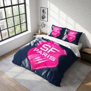 Housse De Couette Stade Français Paris Rugby Club Parure de lit Ensemble De Literie Rugby - Model 08