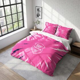 Housse De Couette Stade Français Paris Rugby Club Parure de lit Ensemble De Literie Rugby – Model 09