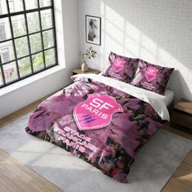 Housse De Couette Stade Français Paris Rugby Club Parure de lit Ensemble De Literie Rugby – Model 21