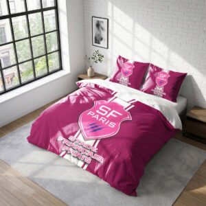 Housse De Couette Stade Français Paris Rugby Club Parure de lit Ensemble De Literie Rugby - Model 22