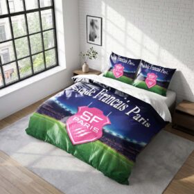 Housse De Couette Stade Français Paris Rugby Club Parure de lit Ensemble De Literie Rugby – Model 29