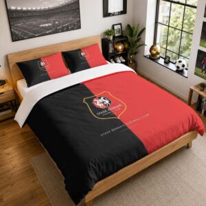 Housse De Couette Stade Rennais FC 1 Parure de lit Ensemble De Literie - SRFC Ligue 1