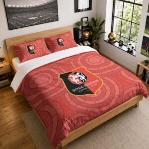 Housse De Couette Stade Rennais FC 10 Parure de lit Ensemble De Literie - SRFC Ligue 1