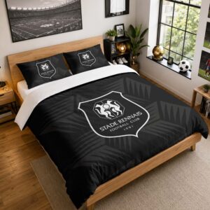 Housse De Couette Stade Rennais FC 15 Parure de lit Ensemble De Literie - SRFC Ligue 1