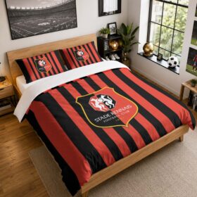 Housse De Couette Stade Rennais FC 19 Parure de lit Ensemble De Literie – SRFC Ligue 1