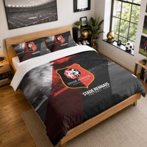 Housse De Couette Stade Rennais FC 5 Parure de lit Ensemble De Literie - SRFC Ligue 1