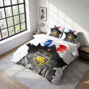 Housse De Couette Stade Rochelais Rugby Club Parure de lit Ensemble De Literie Rugby - Model 07