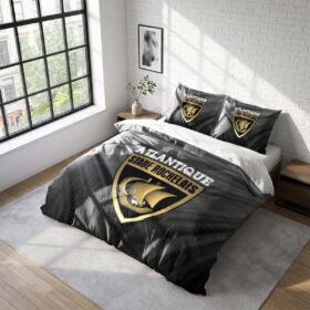 Housse De Couette Stade Rochelais Rugby Club Parure de lit Ensemble De Literie Rugby – Model 08