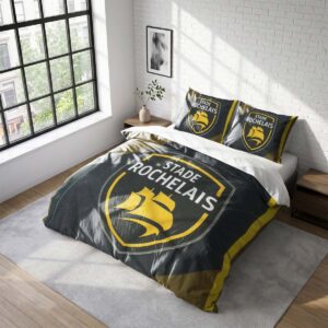 Housse De Couette Stade Rochelais Rugby Club Parure de lit Ensemble De Literie Rugby - Model 09