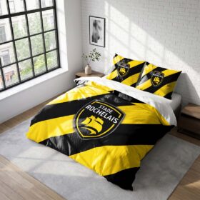 Housse De Couette Stade Rochelais Rugby Club Parure de lit Ensemble De Literie Rugby – Model 25