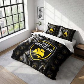 Housse De Couette Stade Rochelais Rugby Club Parure de lit Ensemble De Literie Rugby – Model 27