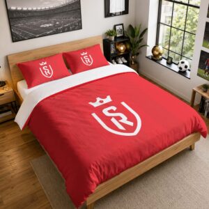 Housse De Couette Stade de Reims 07 Parure de lit Ensemble De Literie - SDR Ligue 1