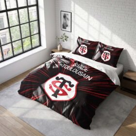 Housse De Couette Stade Toulousain Rugby Club Parure de lit Ensemble De Literie Rugby – Model 04