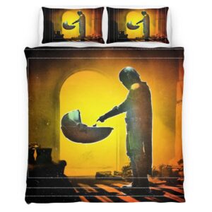 Housse De Couette Star Wars Baby Yoda – The Mandalorian Parure de lit Ensemble De Literie