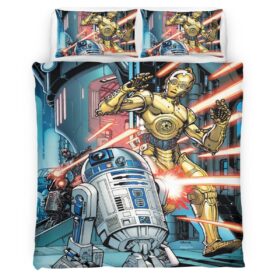 Housse De Couette Star Wars Droïdes Sombres Parure de lit Ensemble De Literie