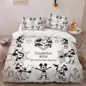 Alternative view of Housse De Couette Mickey Mouse Steamboat Willie Parure de lit Ensemble De Literie