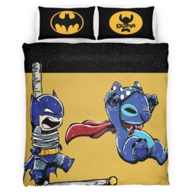 Housse De Couette Stitch & Batman Style Parure de lit Ensemble De Literie