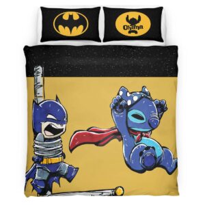 Housse De Couette Stitch & Batman Style Parure de lit Ensemble De Literie