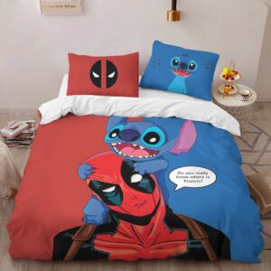 Alternative view of Housse De Couette Stitch et Deadpool Parure de lit Ensemble De Literie